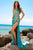 Cowl Neckline Sequin Embellishment Long Prom Gown BZ020