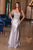 Off-the Shoulder Beaded Satin Prom Dress Nox Anabel F1568