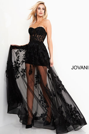 Sleeveless Beaded and Feather Embellished Prom Gown by Jovani 08060 –  Sparkly Gowns
