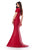 ON SALE SIZE 12 RED Ashley Lauren 11300 Off Shoulder Satin Evening Gown