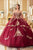 Layered Gold Lace Ball Gown 15711