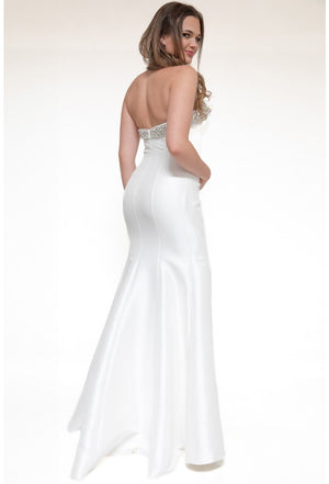 Terani 252E5131 Strapless Embellished Neckline Long Dress