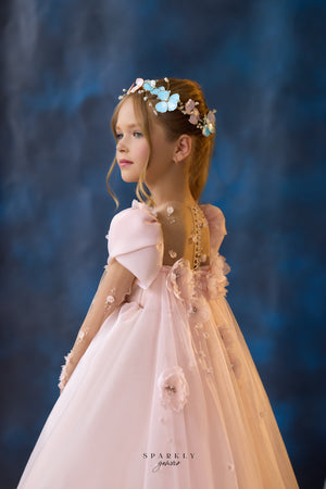 Short Sleeves Communion Flower Girl Dress Celestial 3703