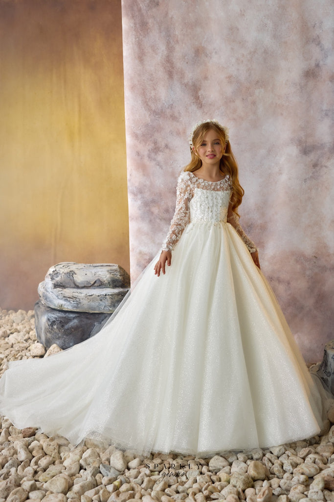 Embellished Communion Flower Girl Dress Celestial 3719