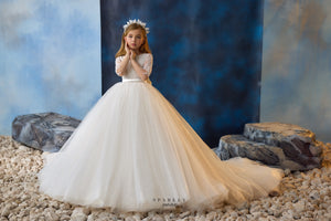 Beaded Communion Flower Girl Dress Celestial 3740