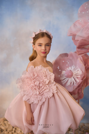 Beaded Communion Flower Girl Short Dress Celestial 3741