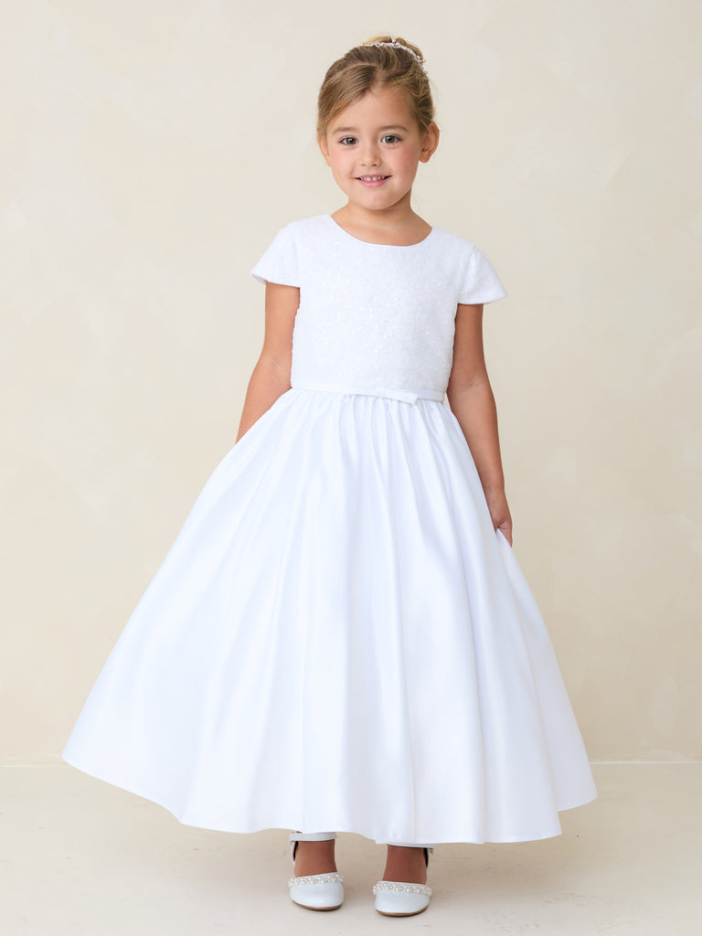 Cap Sleeves  First Communion Gown 5874