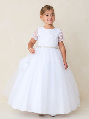 Lace Bodice First Communion Flower Girl Gown 5880