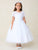 Short  Sleeves Lace First Communion Gown 5883