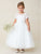 Short  Sleeves Lace First Communion Gown 5883