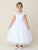 Cap Sleeves Illusion Neckline  First Communion Flower Girl Gown 5885