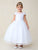 Cap Sleeves Illusion Neckline  First Communion Flower Girl Gown 5885