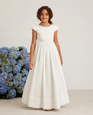 Dotted Spanish Communion Gown Amaya 617002MC