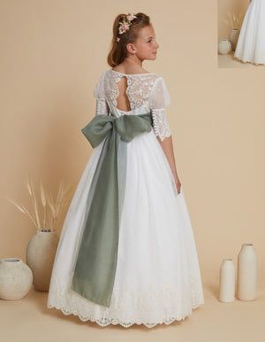 3/4 Sleeves Spanish Communion Gown Amaya 617006MD