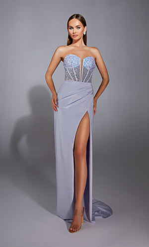 Alyce Paris 61856 Strapless Sequin Embellished Prom Dress