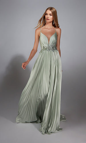 Alyce Paris 61923 Plunging Neckline Satin Prom Dress