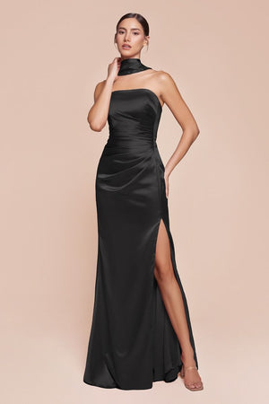 Strapless Satin Prom Dress 7451