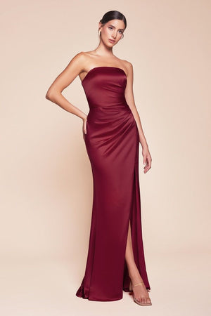 Strapless Satin Prom Dress 7451