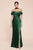 Off the Shoulder Satin Gown 7452