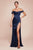 Off the Shoulder Satin Bridesmaid Gown 7492