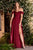 Off the Shoulder Satin Evening Dress 7493-B