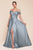 Off the Shoulder Satin Evening Dress 7493-B