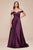 Off the Shoulder Satin Evening Dress 7493-B