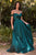 Off the Shoulder Satin Evening Dress 7493-B