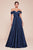 Off the Shoulder Satin Evening Dress 7493-B