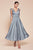 Tea Length Satin Dress La Divine 7499