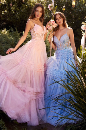 Andrea & Leo A1247 Layered Tulle Ball Gown