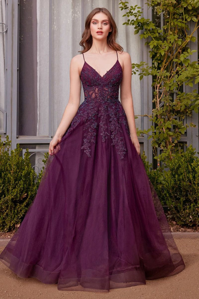 Andrea & Leo Couture A1416 A-Line Lace Tulle Gown