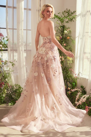 Andrea & Leo Couture A1453 Floral  A-line Gown