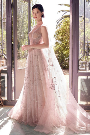 Andrea & Leo Couture A1459 A-Line Embroidered Gown