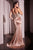 Crystal Embellished Strapless Satin Dress La Divine C161