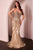 La Divine CC0688  Pearl and Crystal Strapless Fitted Dress