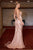 La Divine CC0688  Pearl and Crystal Strapless Fitted Dress