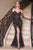 Feather Fitted Evening Dress La Divine CC2358