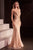 Fitted Halter Beaded Gown La Divine CC427