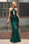 Fitted Halter Beaded Gown La Divine CC427