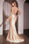 Crystal Satin Fitted Gown La Divine CC8879