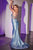 Crystal Satin Fitted Gown La Divine CC8879