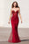 Rhinestone Embellished Fitted Gown La Divine CC8885