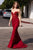 Rhinestone Embellished Fitted Gown La Divine CC8885