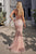 Rhinestone Embellished Fitted Gown La Divine CC8885