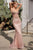 Rhinestone Embellished Fitted Gown La Divine CC8885