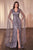 Long Sleeves Beaded Evening Dress CD0239