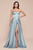 A-Line Satin Evening Dress with Pockets  CD337