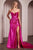 Strapless Fitted Satin Gown La Divine CD379