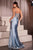 Beaded Embellished Satin Gown La Divine CD752